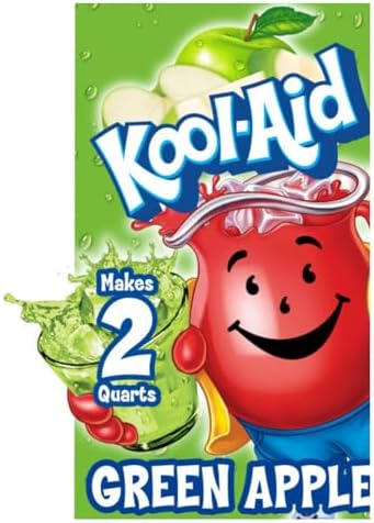 Green Apple Kool Aid Powdered Drink Mix (Pack of 48)