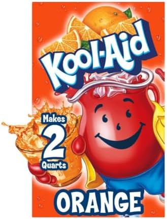 Kool-Aid Orange Unsweetened Soft Drink Mix, 0.15-Ounce Packets (Pack of 96)