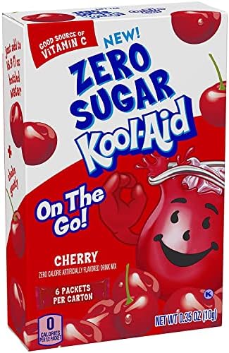 Kool-Aid Sugar-Free Cherry On-The-Go Powdered Drink Mix 6 Count
