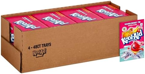 Kool-Aid Unsweetened Caffeine Free Strawberry Orange Punch Zero Calories Powdered Drink Mix 192 Count Pitcher Packets