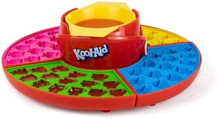 Nostalgia Kool-Aid Electric Gummy Maker, Gummy Candy Machine with 4 Silicone Molds, Heated Base & Melting Pot for Gelatin Mixture, Red