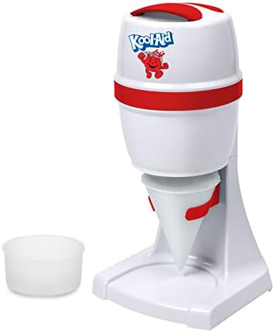 Nostalgia Kool-Aid Shave Ice & Snow Cone Maker, Includes Reusable Cup and Two Ice Molds, Stainless Steel Blades, Makes Margaritas, Frozen Cocktails, Slushies, Red