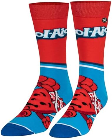 Odd Sox - Kool Aid Half Stripe Drink Crew Socks, Size Large